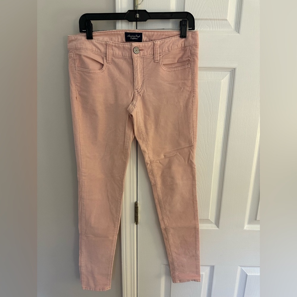 American Eagle Pink Corduroy Jegging